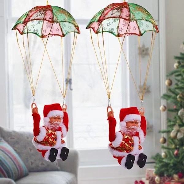 Luovia Uutuuksia Sähköinen Musiikki Varjoliito Varjoliito Stunt Joulupukki Leikki Joululahja Koriste parachute santa claus