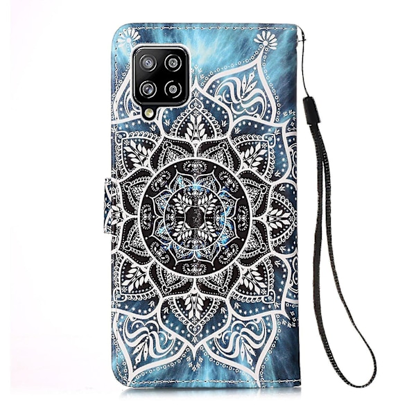 Kompatibel med Samsung Galaxy A42 5g Fodral Läder Flip Plånboksfodral Med Kortplats Hållare Stativ Mönster - Datura