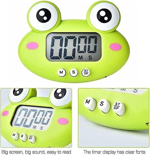 Køkken Timer, Køkken Timer med LCD Display, Magnetisk Køkken Timer, Køkken Alarmur Ideel til