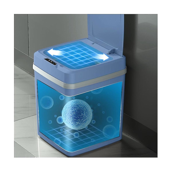 Sopkorg kök badrum toalett sopkorg automatisk sensor vattentät sopkorg med lock 12l vit