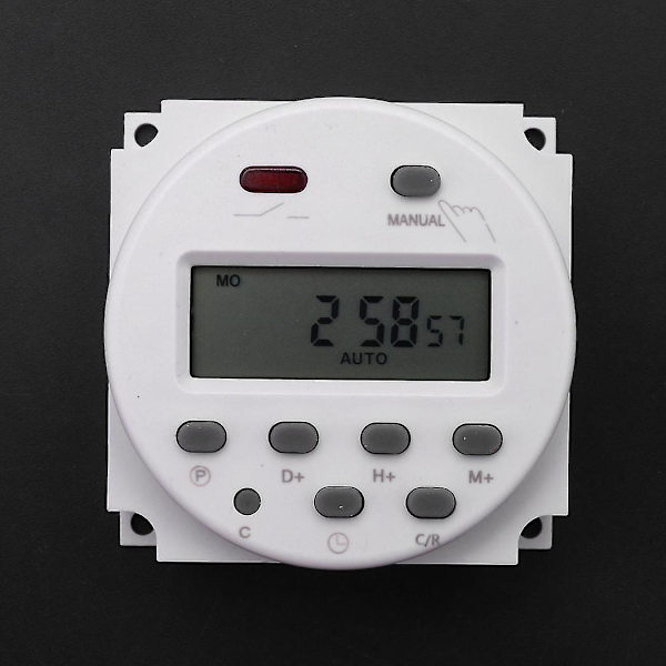 Ny LCD Digital Styrbar Programmerbar Timer DC 12V 16A Tidreläkontakt