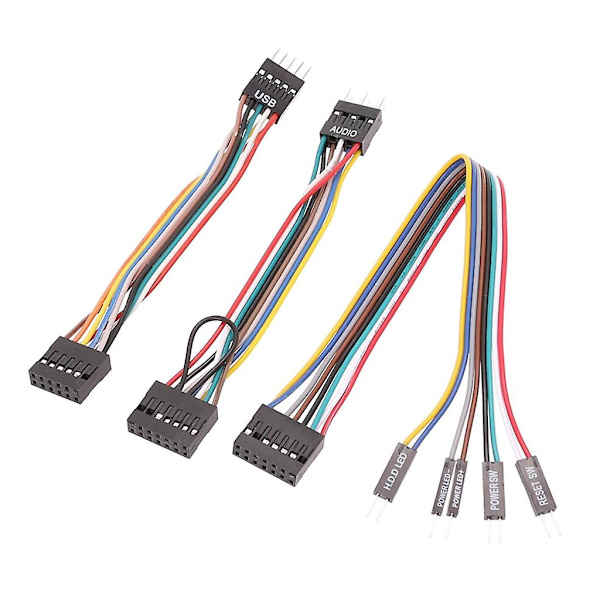 3-pakka emolevyn kotelon siirtojohtosarja USB-äänikaapeli 24awg
