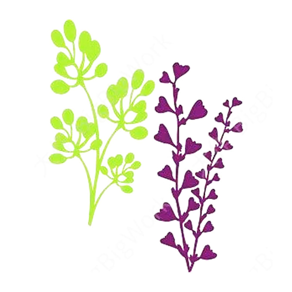 Blomsterhjerteblade Planter Metal Skæredøre Prægnings Skabelon Diy Scrapbooking Hilsen Kortfremstilling Album Skabelon Dør Skåret Dekoration Håndværk