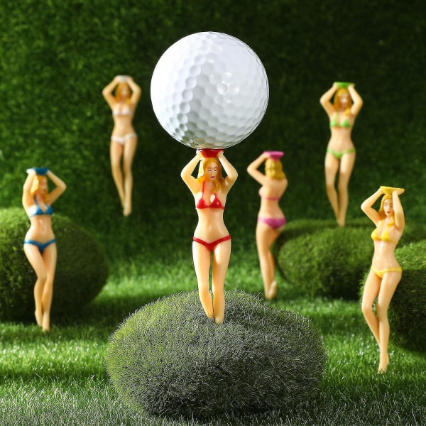 Funny Golf Tees Lady Bikini Girl Golf Tees 76 Mm/ 3 Inch Ladies Girl Golf Tees Plast Pin-up Golf Tees Hem Kvinnor