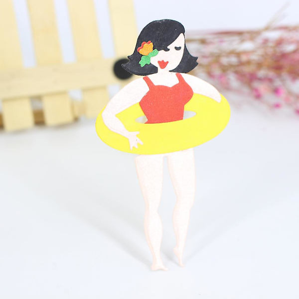 Sommer Dame Skæredør Stencil Til Diy Scrapbooking Prægningsalbum Kort Håndværk