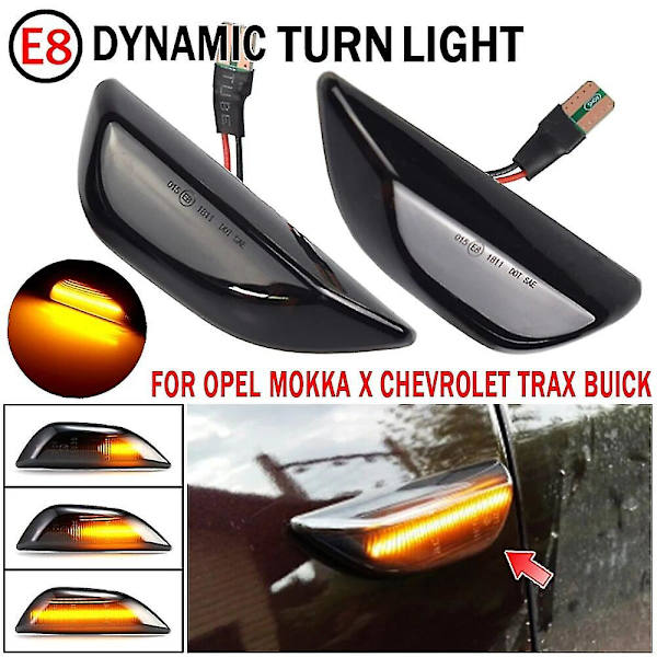 Peräkkäin vilkkuva LED-vilkku sivuvalo dynaaminen vilkku Opel Mokka X Chevrolet Trax Buick Encore 2013-2020
