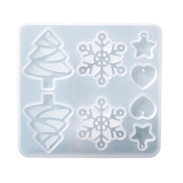 Snowflake øredobber Mold Star Heart Halskjede Silikon Mold Home Decoration Mold