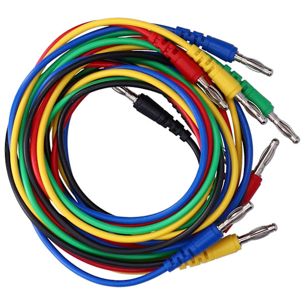 4mm 1 meter banan-stik testkabel sæt med krokodilleklemme probe