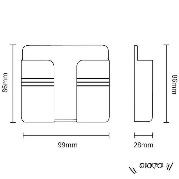 Universal vægmonteret telefonfjernbetjeningsholder