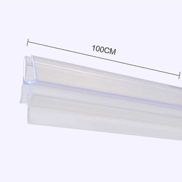 Aleko brusedørstætning 100 cm 2 stk. til 4-6 mm glas, foldebar bruseafskærmningstætning, udskiftningstætning, lige/buet glas brusedørstætning
