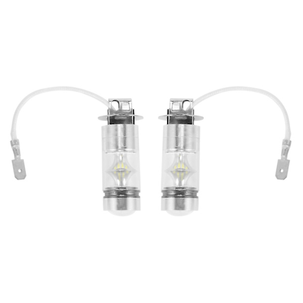 2 kpl 6000k valkoinen LED H3 100w 2323 auton sumuvalopolttimo Drl