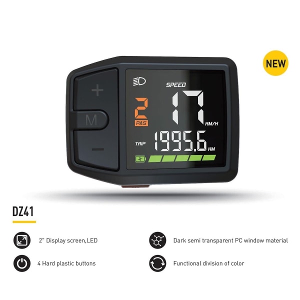 BAFANG-DZ41 display skärm lämplig för åttkantig centralmotor M500 M600 BBS0102 HD instrument