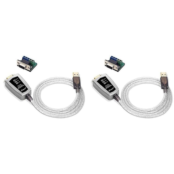 2x USB-RS422 RS485 sarjaporttiadapterikaapeli sirulla 5-napaisella liitinlevyllä Windowsiin