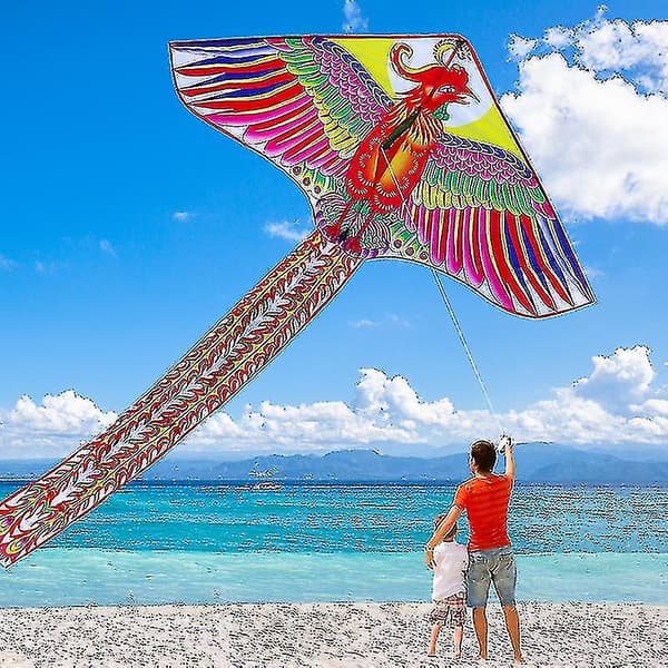 Fargerik 3D flydrak med håndtak og line - God flygave
