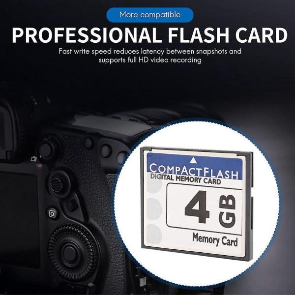 Ammattimainen 4 Gt:n Compact Flash -muistikortti (valkoinen ja sininen)