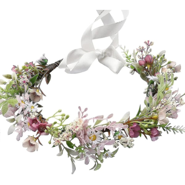 Floral Crown Wreath Flower Wreath Headband Hair Wreath Hair Garland Flower Halo Floral Headpiece Boh