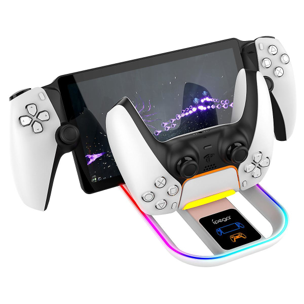 PS Portal laddningsstation med LED-indikator, bärbar laddningsstativ för Playstation Portal fjärrspelare, PS Portal stativtillbehör