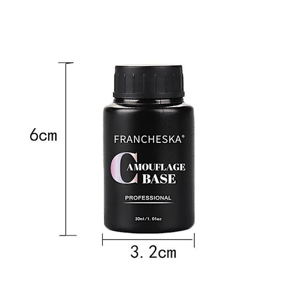 Francheska 30ml Basgel 2 i 1 Glitter Kamouflage Basgel Nagelfärg Baslack UV-Gel Naglar