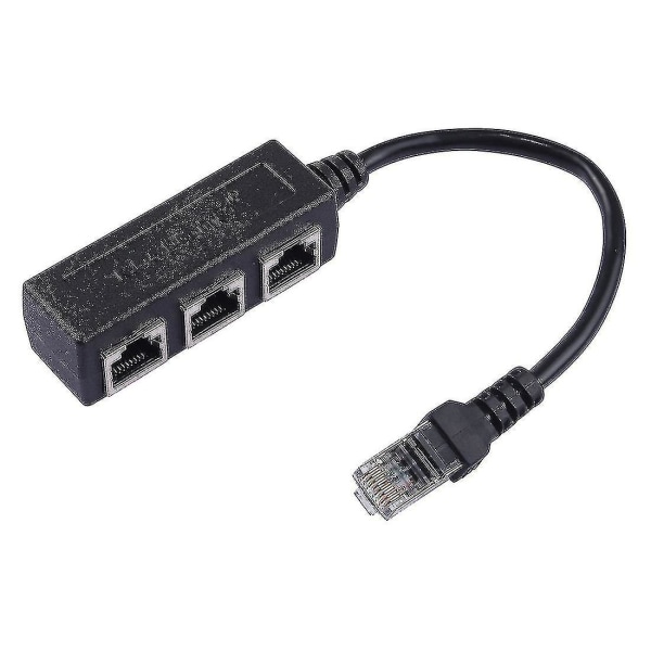 1 til 3 sokkel Lan Ethernet Network Rj45 Plug Splitter Extender