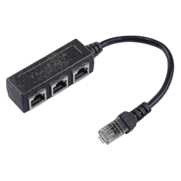 1 til 3 stikkontakt LAN Ethernet netværk RJ45 stik splitter extender