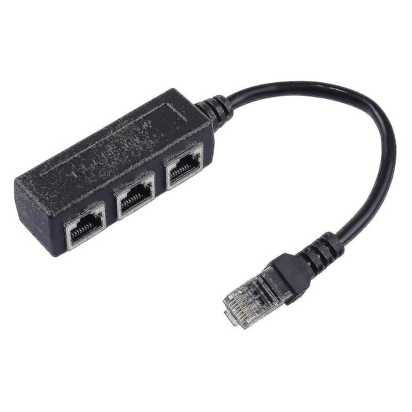 1 To 3 Socket Lan Ethernet Network Rj45 Plug Splitter Extender