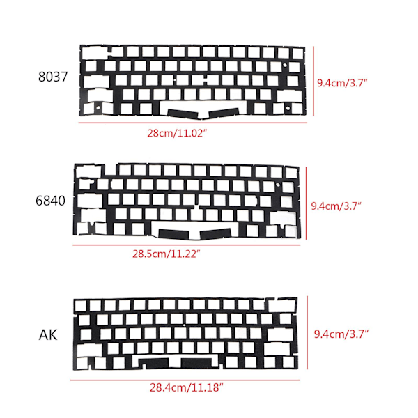 2 stk 61 Layout Bryter Lyddempere Ark Myke Landing Pads Dimple Skum Svamp