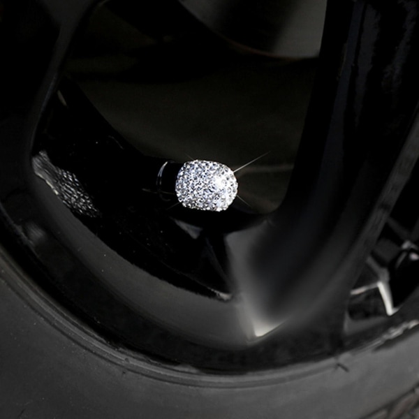4 stk skinnende bildækventilspindelkapsler Robust premium materiale Nemt betjeningsværktøj til de fleste biler Motorcykler
