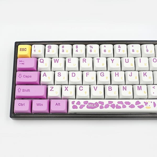 Taro Cow Custom Keycaps Pbt Xda Profil Keycaps för Cherry Mx Switch Key Set
