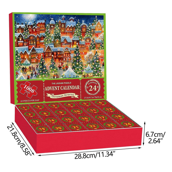 Julkalenderpussel 2023, Julkalenderpussel 1008 bitar 2023 Julkalender Man Och Kvinna