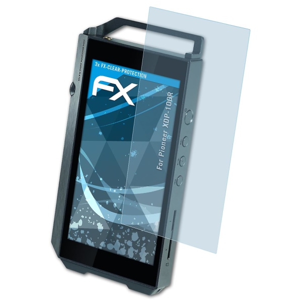 atFoliX 3x skyddsfolie kompatibel med Pioneer XDP-100R Displayskyddsfolie klar