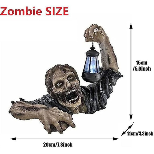 Halloween-dekorasjon Zombie-lykter Utendørs plen hagedekor