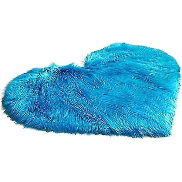 Hjärtformad Deluxe Heminredning Päls-Mjuk Plysch Imitation Lammull Matta/matta, Halksäker Sovrum Shaggy Mattor