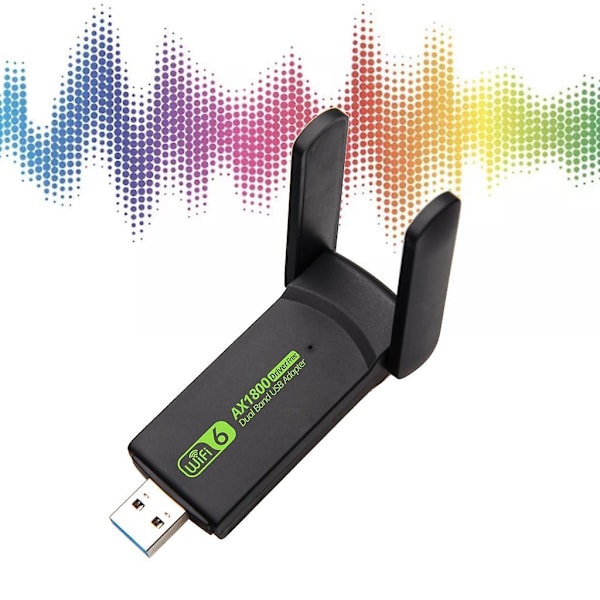 Wifi6 nettverksadapter 1800m 2.4g 5ghz Dual-band Wifi Usb3.0 Lan Ethernet-kort