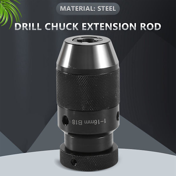 Nyckellös borrchuck 0,2-16mm B18 + Mt3 M12 Din228a Morse konisk dorn