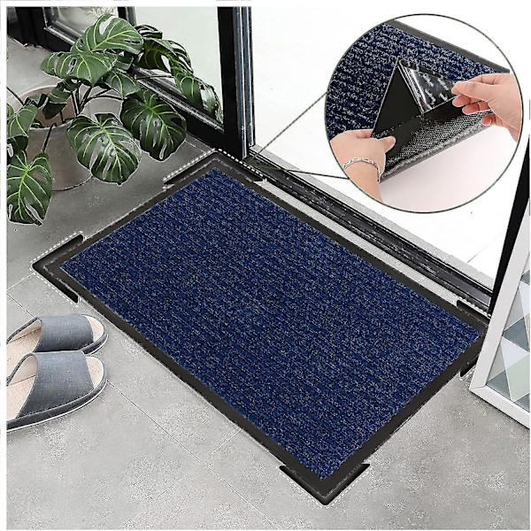 Lihanpyydystin Oven Mat Ulkona, 40x60cm Ulko-Ovien Matot, Sisäänkäynnin Matto, Pestävä Sisä- Ja Ulko-Oven Matto Kumipäällysteellä, Sininen