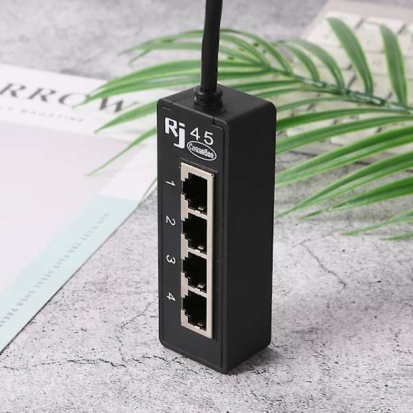Ryra 4-i-1 RJ45 LAN-kontakt Ethernet-nätverksdelare Adapterkabel 1 hane till