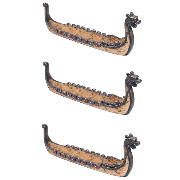 Lohikäärmeveneen suitsukepuikkopidike käsin veistetyt kaiverretut suitsutusastiakoristeet