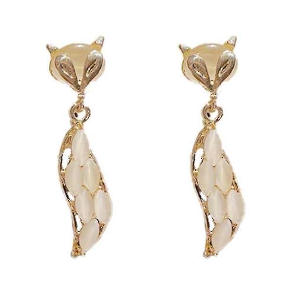 Fox øredobber lange jenter sølv nål øre dekorasjon overraskelse smykker gave