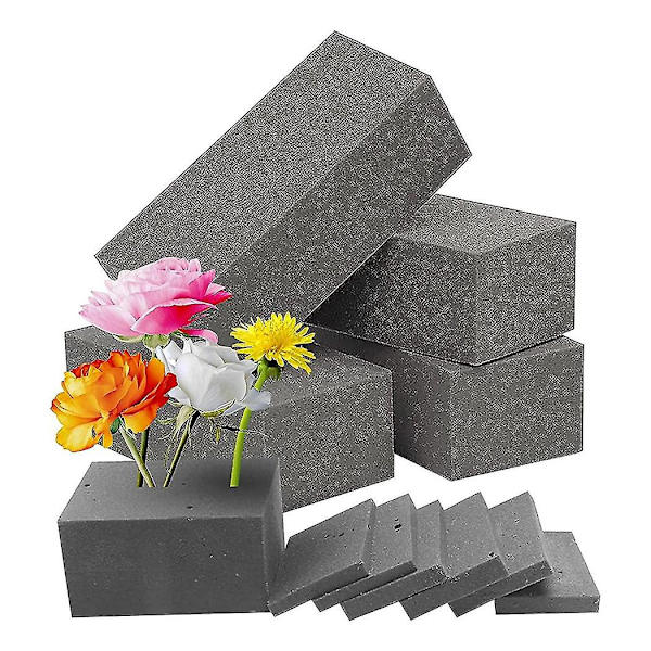 4 stk. Tør Blomster Skum Til Kunstige Blomster Vådt Blomster Skum Mursten Grå Blomsterhandler Styrofoam Blokke Fo