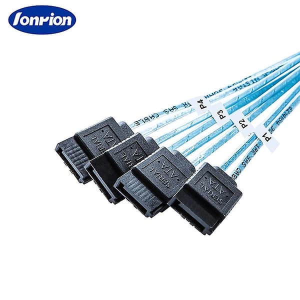 Ryra 1/0.5m 12gbps Mini-SAS SFF-8087 til 4 SATA Kabel SAS 36p til 4 SATA3.0 Harddisk