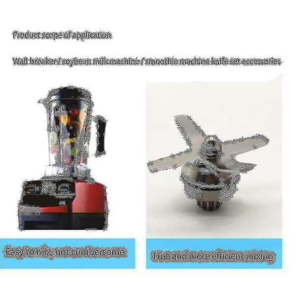 2x Blenderblad i rustfritt stål, 4-bladet våt bladmontering, reservedeler som passer til Vitamix Ice