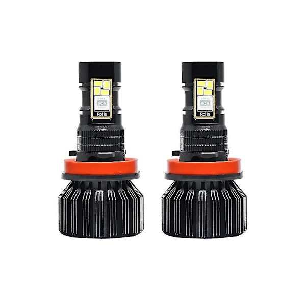 Auton LED RGB -ajovalot, sovellusohjattu Bluetooth-yhteensopiva monivärinen LED-sumuvalolamppu, 9012
