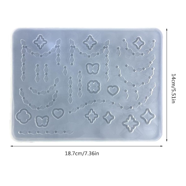 Epoxy Resin Støbeform Vedhæng Smykker Nøglering Dekoration Diy Håndværk Fremstilling