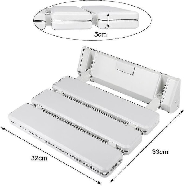Foldbar Brusestol I Aluminium Og Abs, 330 X 320 X 70 Mm