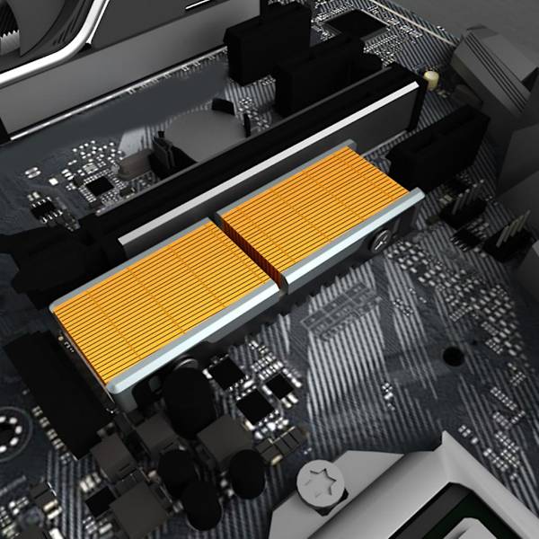 2280 Pci-e Nvme Kjøleribbe for M.2 Ssd Solid State Harddisk-varmedisk Kjøleribbe Kobber