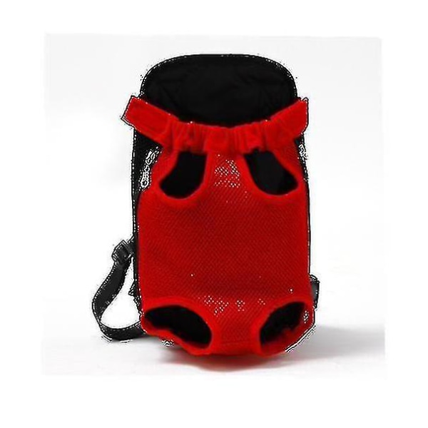 Pet Chest Bag Dog Backpack Go Out Convenient Four-legged Bag Pet Supplies(red,l)