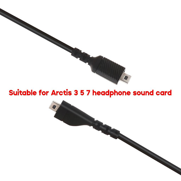 Høykvalitets lydkabel for Arctis 3 5 7 hodesett, ledning 150 cm / 4,9 fot lang