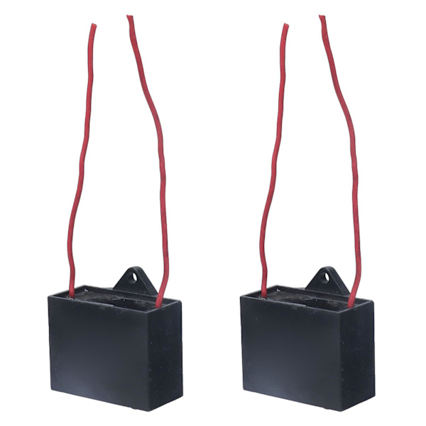 CBB61 loftsventilator kondensator 2 ledning 25UF 250VAC med 14cm ledningslængde, startkomponent (2stk)
