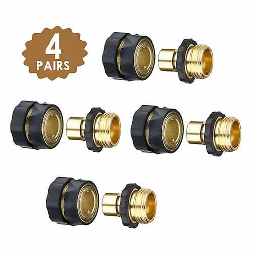 3/4' Trädgårdsslang Snabbkoppling Hon-Hane Koppling Aluminium Set 4 Par