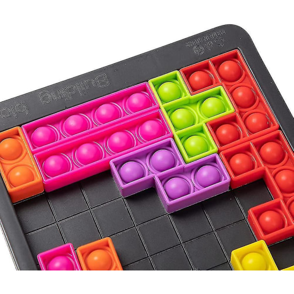 Gookit Push Bubble Sensory Fidget Toys,tetris Jigsaw Puzzle Leker Pop Push It, trenger stressavlastning Klemleker for barn Voksen
